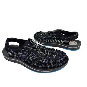 Keen Uneek Unisex Shoes Men 7 / 9 Black Braided Rope Hiking Sandals 1014617